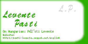 levente pasti business card